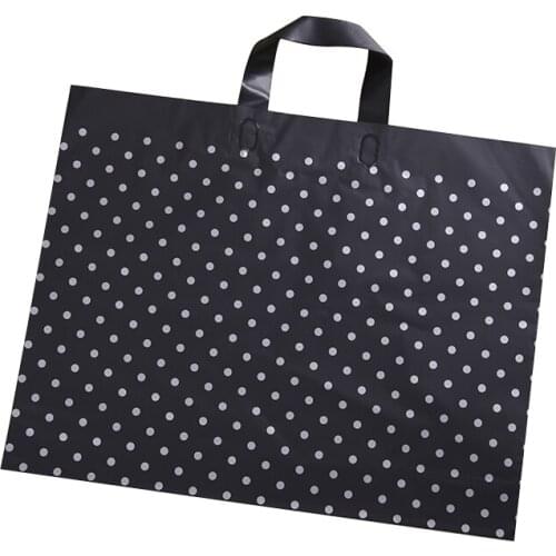 50pcs Black large Polka Dots Theme Happy Birthday Party Kids Favors Plastic Gifts Bag Baby Shower Decoration Events Loot Bags