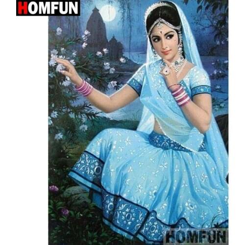 HOMFUN Full Square/Round Drill 5D DIY Diamond Painting "Beauty character" 3D Embroidery Cross Stitch 5D Home Decor Gift A26965