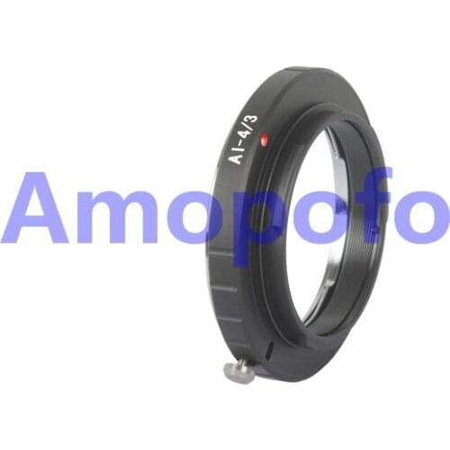 Amopofo, AI-4/3 Adapter for Nikon AI F AIS Lens to for Olympus 4/3 43 E-1 5 30 300 520