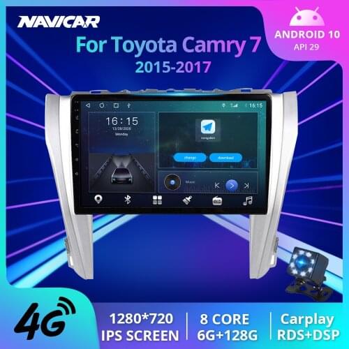 2 Din Android 10.0 Car Radio For Toyota Camry 7 XV 50 55 2015-2017 Car Multimedia Video Player Navigation GPS No 2din Dvd Player