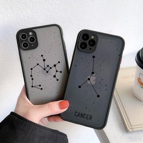 Twelve constellations Phone Cases For iPhone 11 12 Pro Max Mini Case For iPhone X XR XS Max 8 6s 7 Plus SE 2 Hard PC Back Cover