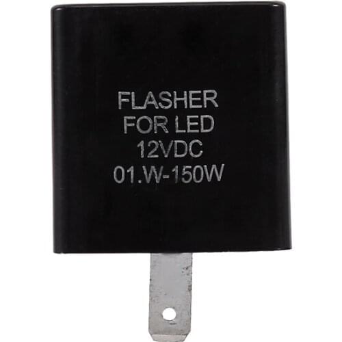Black 12V 2 Pin Electronic LED Flasher Blinker Turn Signal Relay Motorcycle LED Indicator Light advanced SMD chip