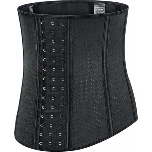 Women Girdles For Fat Tummy Slimming Cincher Corset Latex Waist Trainer 9 Steel Bone Hook And Eye Corset Top Workout Shapewear