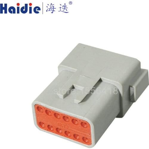 1sets 12pin 1.6series electrical wiring harness plug waterproof female cable connector DT06-12SA DT06-12S