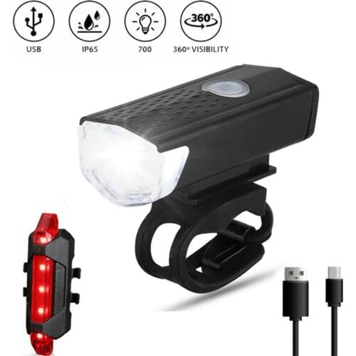 Rechargeable Bike Light MTB Front Rear Tail Light LED Bicycle Safety Lantern Cycling Lamp Flashlight Bicycle Accessories Parts