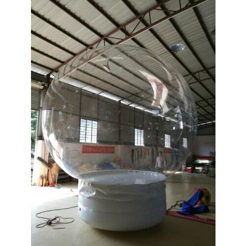 Custom Transparent Snowflake Ball Decoration, Inflatable Transparent Rotating Booth, Can Be Equipped With Lighting, Music, Snow