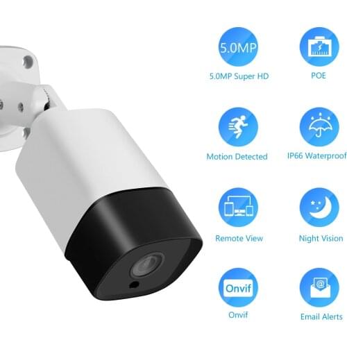 SZSINOCAM Outdoor ip camera 5MP PoE waterproof Infrared night vision SD card slot Onvif bullet home video surveillance