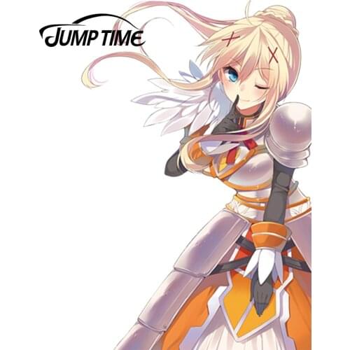 JumpTime 13cm x 8.5cm Anime Sexy Beauty Girl Darkness Render Cartoon Warrior Car Stickers Waterproof Car Decal