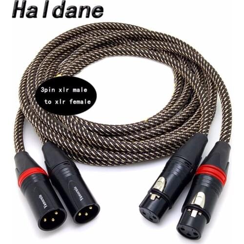 Free shipping Haldane 5N OCC copper super Reference XLR balance interconnect cable 3pin XLR Male to Female connector cable