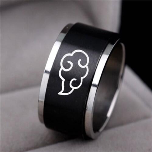 Anime Cosplay Cloud Rings Japanese Style Animation Cosplay Band Stainless Steel Jewelry Titanium Steel Mens Rings