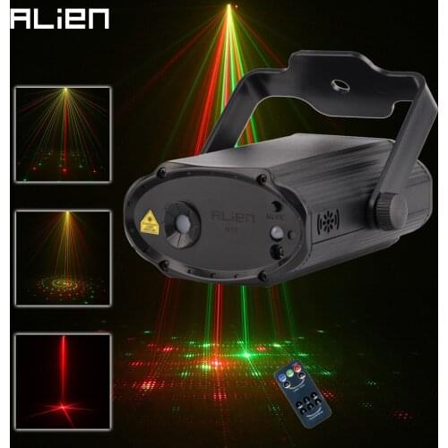 ALIEN RG 12 Built-in Patterns Mini Stage Laser Projector Light DJ Disco Party Dance Wedding Effect Show Lighting With Remote