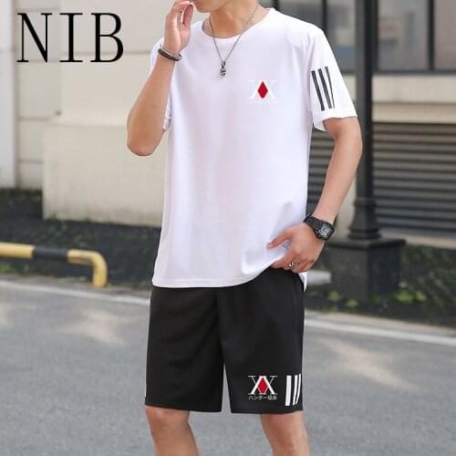 HUNTERxHUNTER Summer clothes Refreshing and Breathable Mens/Womens stretch Loose Sports Wind Beach Running T-shirt