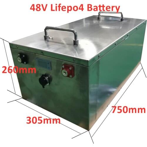 Lifepo4 48V 200Ah Battery Pack 16S 100A BMS Lithium Ion Batteri 5 Years Warranty for Golf Carts Sighting Seeing Car Energy Store