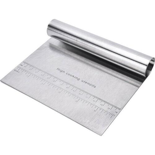 Stainless Steel Pizza Dough Scraper Cutter Flour Pastries Cake Baking Tool for Home Kitchen SAL99