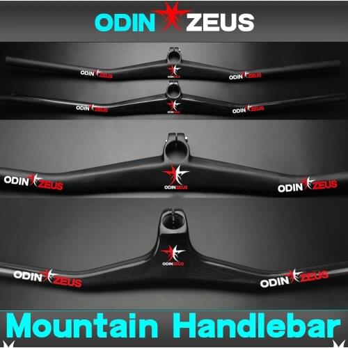 Odinzeus MTB Bicycle Riser -17 degree / 2 degree One-shaped Integrated Handlebar With Stem 3K/Black Grey/UD Carbon MTB Handlebar