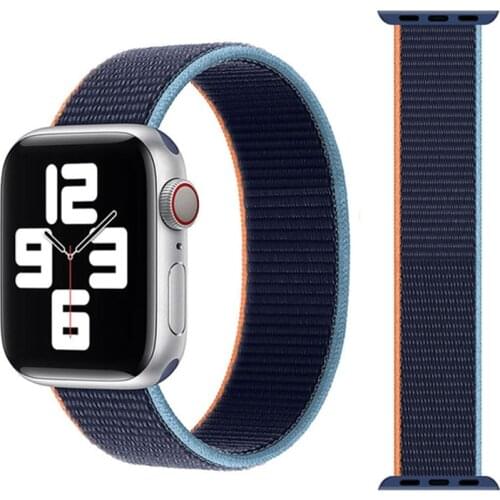 Braided Solo Loop Nylon Breathable Strap For Apple Watch band 44mm 40mm 38mm 42mm Elastic Bracelet for iWatch Series 3 4 5 SE 6