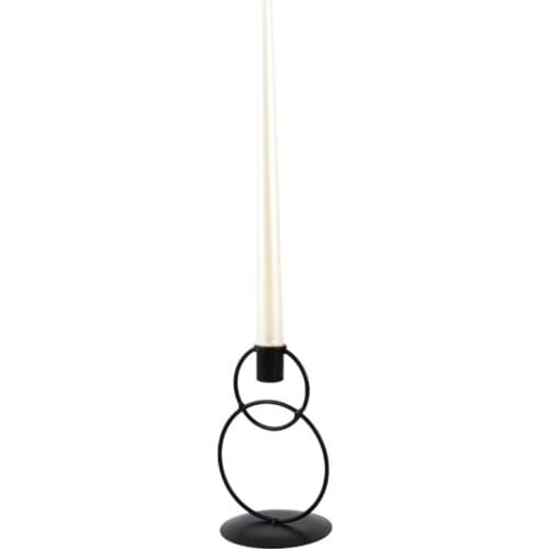 NICEFurniture Nordic Double Ring Candle Holder Metal Candlestick Candelabrum Stand Candlelight
