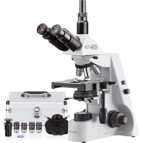 AmScope 40X-1500X Professional Infinity Plan Phase Contrast Kohler Trinocular Microscope T690A-PCT200INF-PL