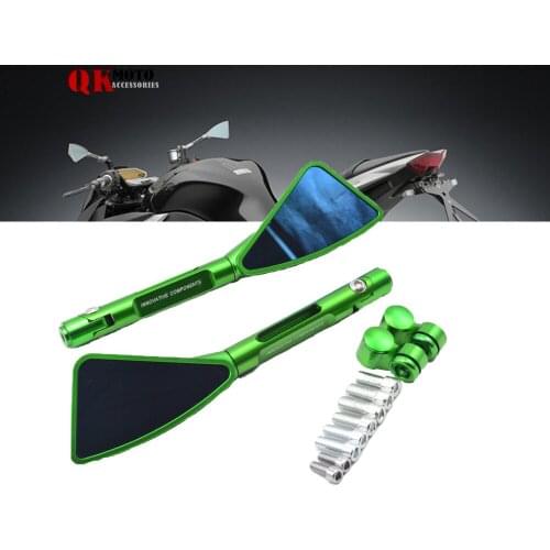 With Original For Kawasaki Ninja ZX6 ZX6R ZX7R ZX9R ZX12R ZX14R ZX500R Universal Aluminum motorcycle rearview Side mirror