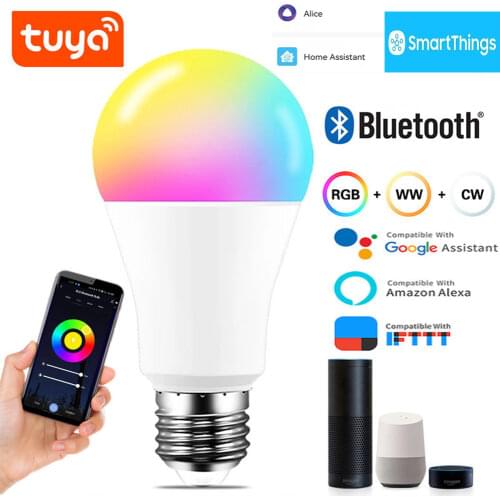 Bluetooth RGBW Ampoule LED E27 B22 Light Bulb 15W 20W 85-265V 20 Modes Multicolor Music Control Function Smart Lamp IOS /Android