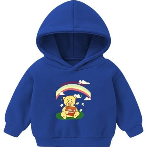 Boys Sweater Childrens Clothing Autumn Winter Fashion Warm Sweater Fleece Hooded Clothes Cartoon Kids Girl Sweatshirt Casual