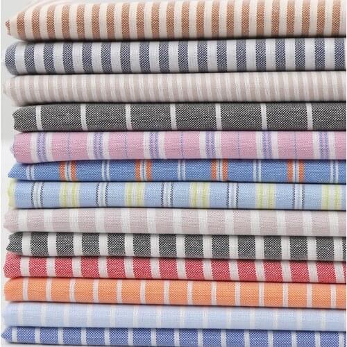 100cm*145cm Polyester Striped fabric DIY Clothing cloth Oxford textile stripe fabric sewing patchwork handmade dress doll cloth