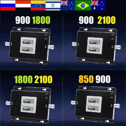 Low price cost dual band 8 5 3 1 repeater signal booster WCDMA 2100 DCS LTE 1800 4G GSM 900 2G CDMA 850 800 cellular amplifier