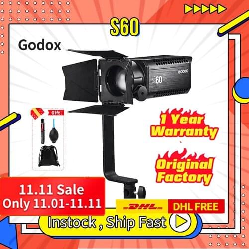 Instock Godox S60 LED Focusing Light for photo studio tiktok Youtube Live PK Godox S30 Aputure