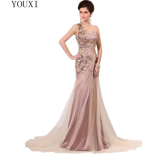 Gorgeous Satin and Tulle O-Neck Mermaid Evening Dresses 2019 Collection Formal Prom Dress