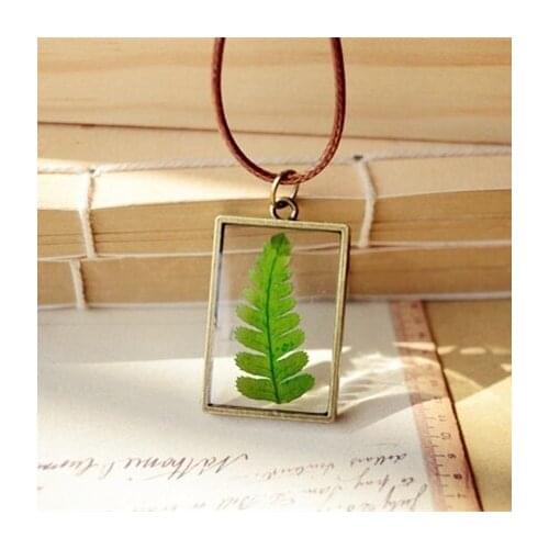 Vintage Leaves Necklace Natural Plant Pendants New Fashion Handmade Jewelry Wholesale Accessories Gifts for Women Girls
