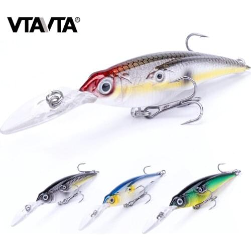 VTAVTA 7.5cm 8.4g Floating Minnow Wobblers Fishing Lure Minow Artificial Bait Pike Fishing Tackle Lures Crankbait Swimbait Pesca