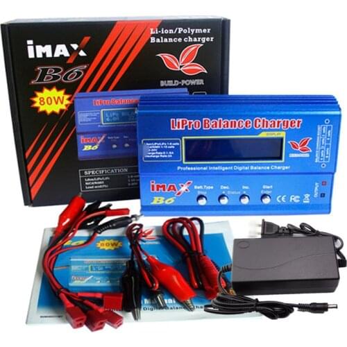 High Quality Build-Power IMAX B6 Lipro Digital Charger RC Lipro NiMh Battery Balance Charger With AC POWER 12v 6A Adapter
