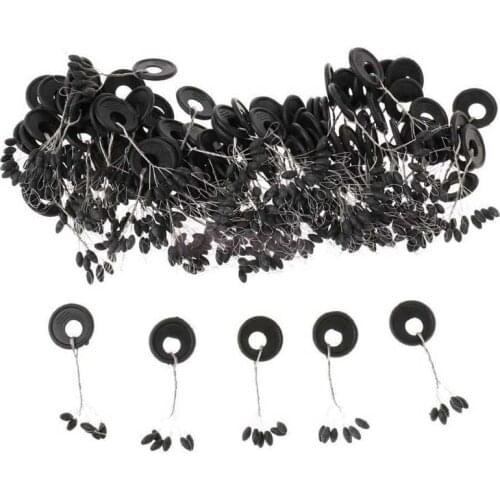 10set 60pcs Oval Fishing Space Beans Swivels Clip Connectors Fish Float Stopper Bean Sinker Stops Connector Fishing Line