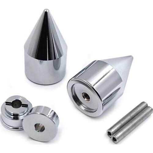 Aftermarket free shipping motorcycle parts Chrome Spike Bar Ends Hand Grip Handlebar End Caps For Honda CBR 954 RR 2002-2003