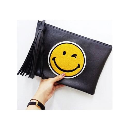 Smiling Brand Designer Women Day Clutches Bag Cosmetic Case Envelope Ladies Evening Party Bag Soft Leather makeup High Quality