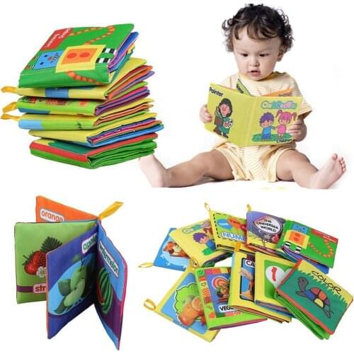Infant Baby Intelligence Development Early Cognize Cloth Book Educational Toy Soft Cloth Learning Cognize Book Kids Quiet Book