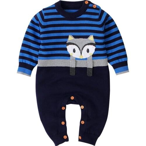 Baby Rompers Knitted Autumn Winter Infant Unisex Jumpsuits Outfits Newborn Warm Girls Boys One Pieces Overalls Clothes