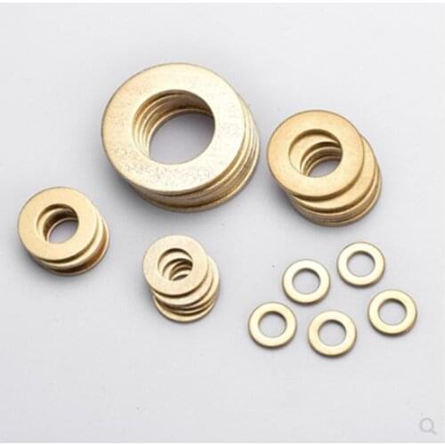 100pcs 50pcs DIN125 ISO7089 M2 M2.5 M3 M4 M5 M6 M8 Brass Flat Washer Sheet Metal Collar