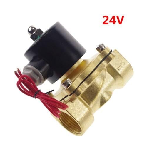 24VDC Water Air Oil Brass N/C Electric Solenoid Valve 1" inch BSPP x 1