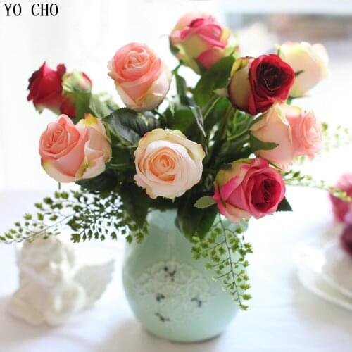 Artificial roses christmas decorations for home Pearl Bridal Silk Peony Weddding Party Decor Arrangement decoration mariage