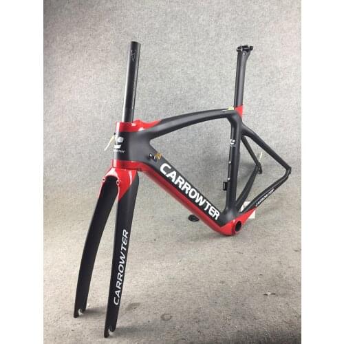 CARROWTER Black Red T1000 XR4 Carbon Frame Carbon Fiber Road Frames Bicycle Frameset With Fork+Seatpost+Headset+Clamp Concept