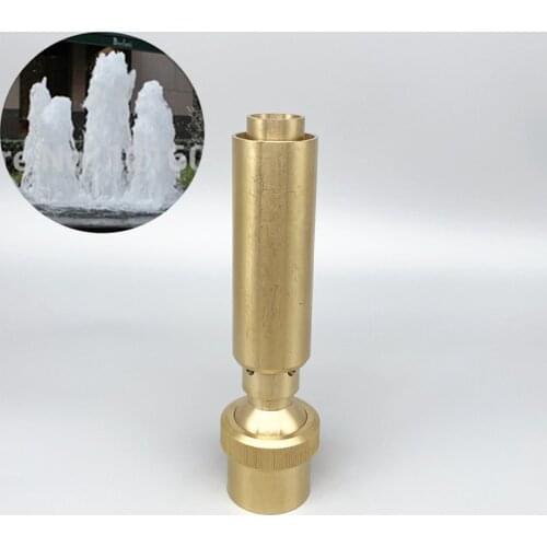 3/4" 1" 1.5" Brass Air-Blended Bubbling Jet Fountain Nozzles Spray Head For Garden Pond