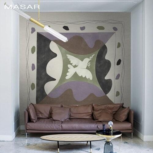 MASAR Creative Colors Peace Pigeon Gateway Corridor Background Wall Paper Childrens Room Wallpaper Peace and sea