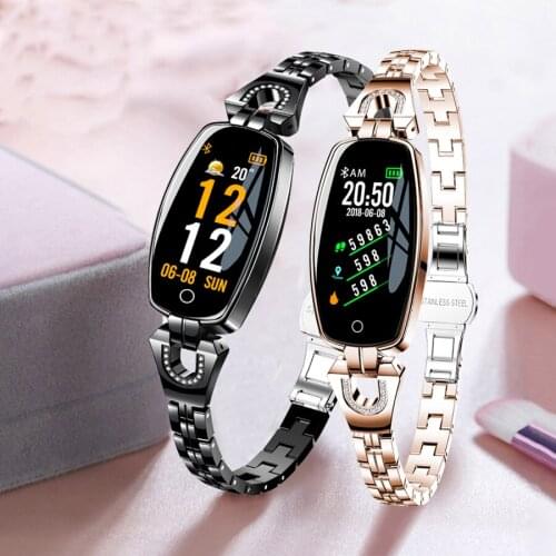 Fashion Women Smart Watch 0.96" OLED Heart Rate Blood Pressure Monitor Pedometer Fitness Tracker Waterproof Smartwatch