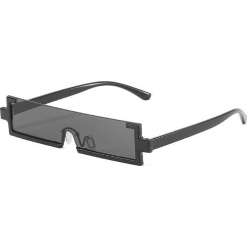 2021 new small frame men women sunglasses trendy one-piece small frame glasses personality all-match one funny sunglasses women