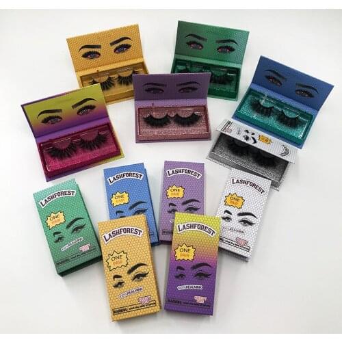 New Lashforest Lashes Boxes Clear Lash Tray 25mm Mink Lashes Strip Dramatic Lashes 3D Eyelash Custom Private Label Packaging