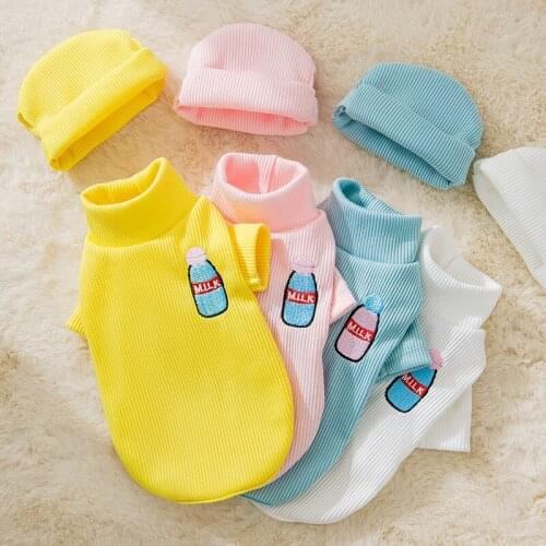 Autumn and Winter Dog Embroidered Bottoming Shirt with Hood Suit Small and Medium-sized Dog Two-legged Cat Pet Clothes