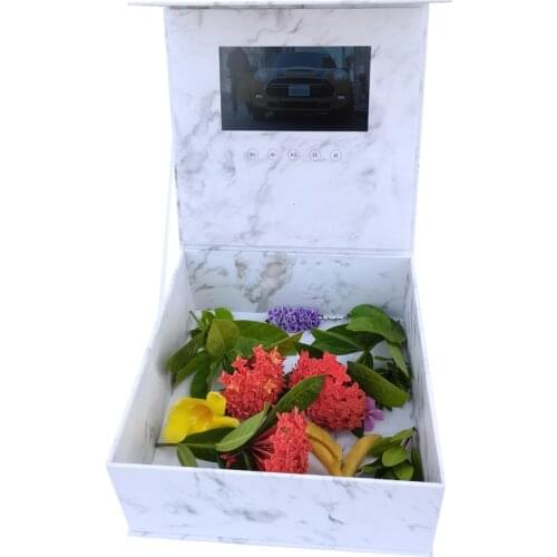Christmas Greeting Card 7INCH Flowers Video Box Mp4 Player 2GB Memory LCD Handmade Souvenir for Gift Birthday Wedding Invitation