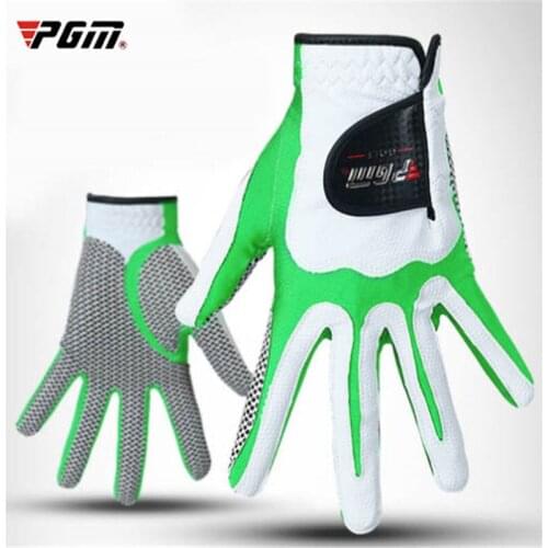 PGM 1PCS Mens Golf Glove for left hand Anti-slip Granules Granules Mitten Soft Breathable Training Soft Fiber cloth Golf Gloves