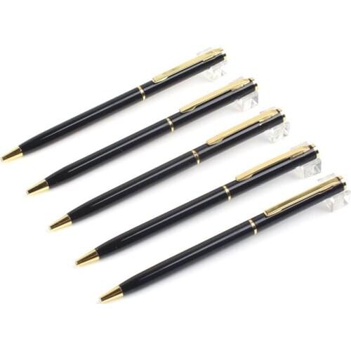 Luxury Metal Ballpoint Pen Rotating Ballpen Oily Black and Blue Refill Office School Supplies Gifts